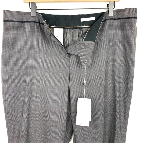 Hugo Boss Tulea Gray Trousers Plus Size 14 NEW Office Career Pants Straight Leg - Picture 10 of 11